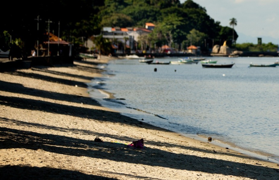 Praia da Guanabara, lugar onde a vítima encontrou o dois rapazes