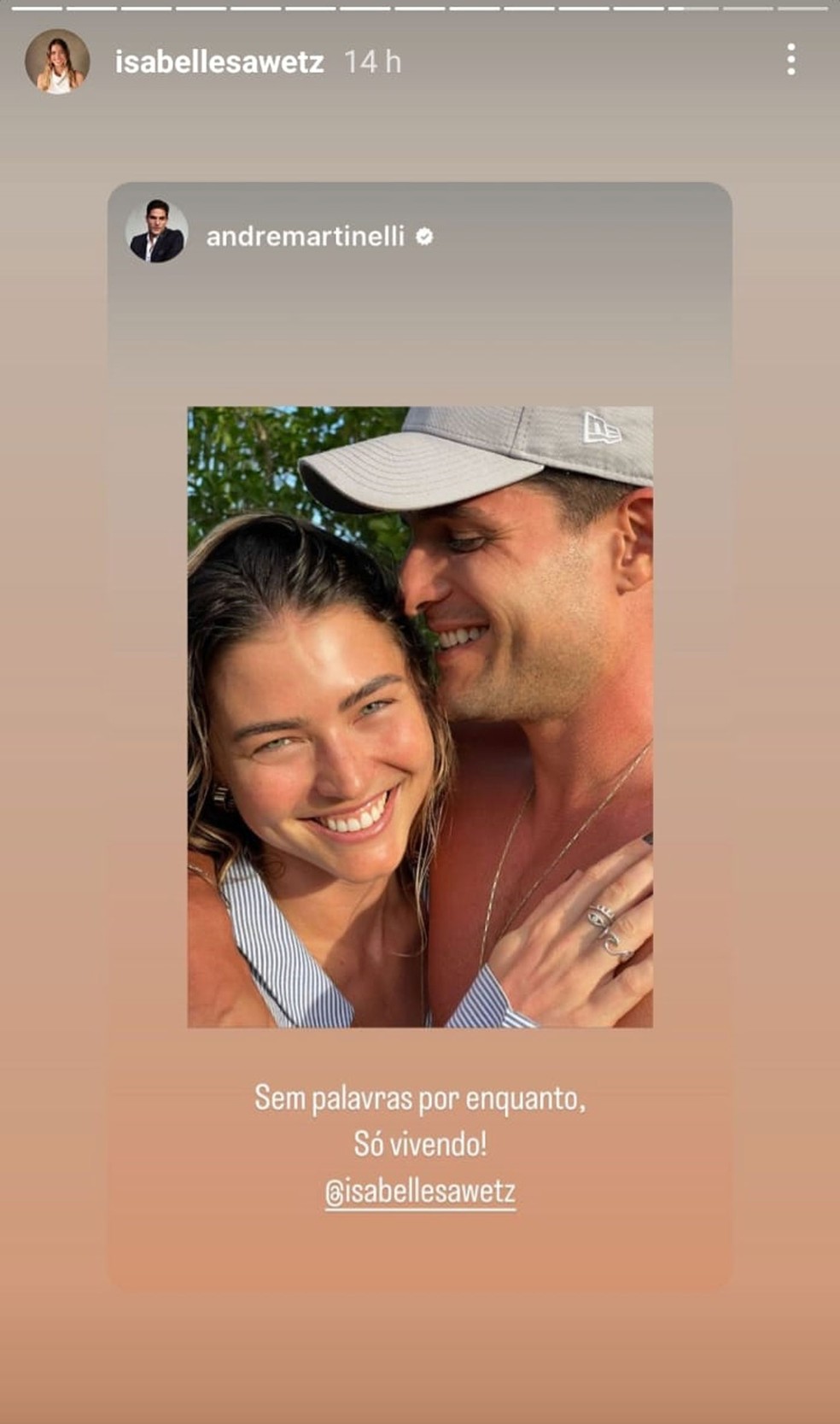 Andre? Martinelli e Isabelle Sawetz &mdash; Foto: Reprodu&ccedil;&atilde;o/Instagram