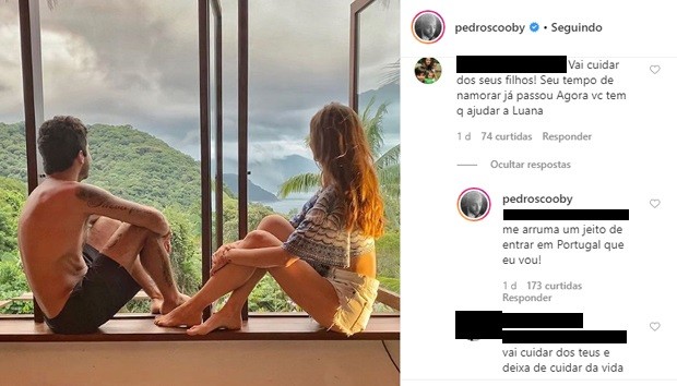 Internauta critica Pedro Scooby na relação com os filhos que ele tem com Luana Piovani (Foto: Reprodução/Instagram)
