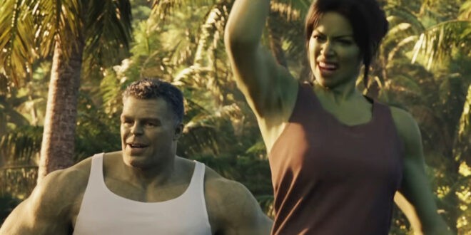 Mulher-Hulk e Hulk em cena de She-Hulk (Foto: Divulgação)