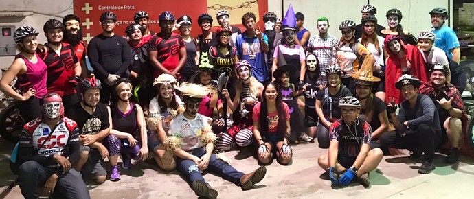 Pedal de Halloween foi realizado em Porto Velho (Foto: Janaína Xander/ Arquivo pessoal)