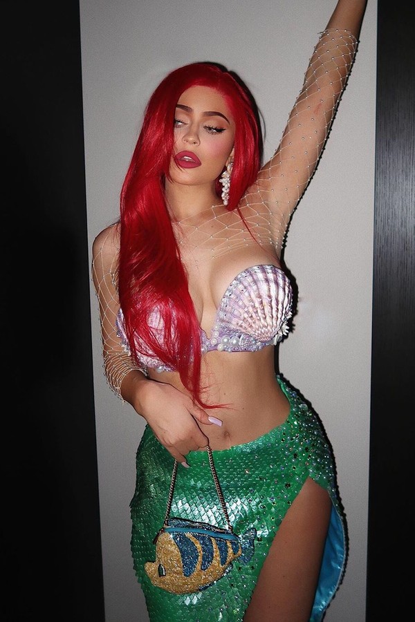  Kylie Jenner fantasiada de Ariel (Foto: Reprodução Instagram)
