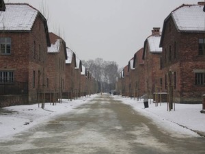 Galpões no campo de concentração de Auschwitz, perto de Cracóvia (Foto: Márcia Oliveira/Vc no G1)