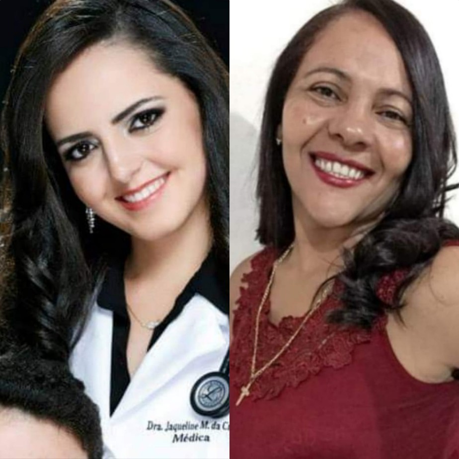 Médica  Jaqueline Matos da Croce  e a auxiliar Regy Rouse Lopes de Oliveira