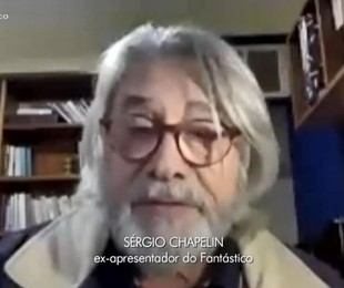 Sérgio Chapelin apareceu no 'Fantástico' para homenagear José-Itamar de Freitas, ex-diretor do programa, com quem ele trabalhou | Reprodução