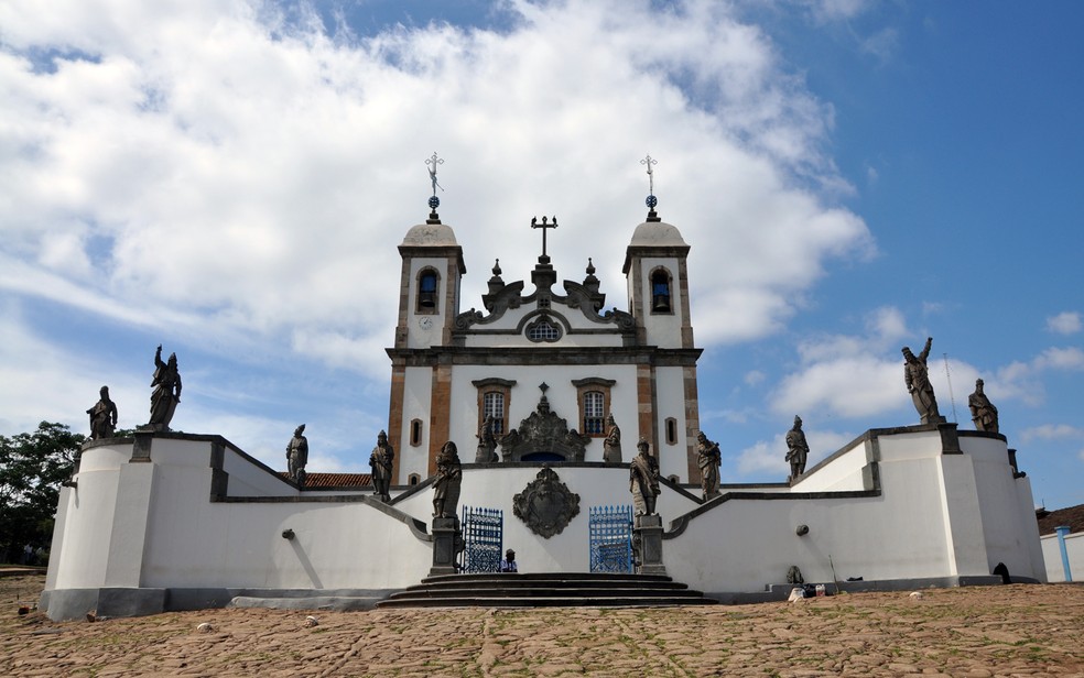 Santuário do Bom Jesus do Matosinhos, em Congonhas, patrimônio cultural da humanidade reconhecido pela Unesco — Foto: Pedro Ângelo/G1