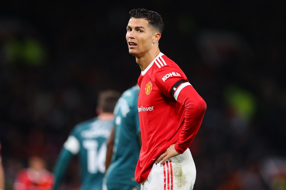 Cristiano Ronaldo vive momento complicado no Manchester United — Foto: Getty Images