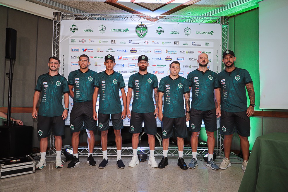 Atacantes do Manaus para a temporada &mdash; Foto: Ismael Monteiro / Manaus