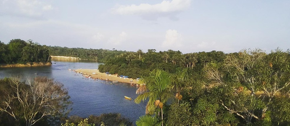 Praia da Vila Calderita, em Porto Velho — Foto: Facebook/Sicília Andrade