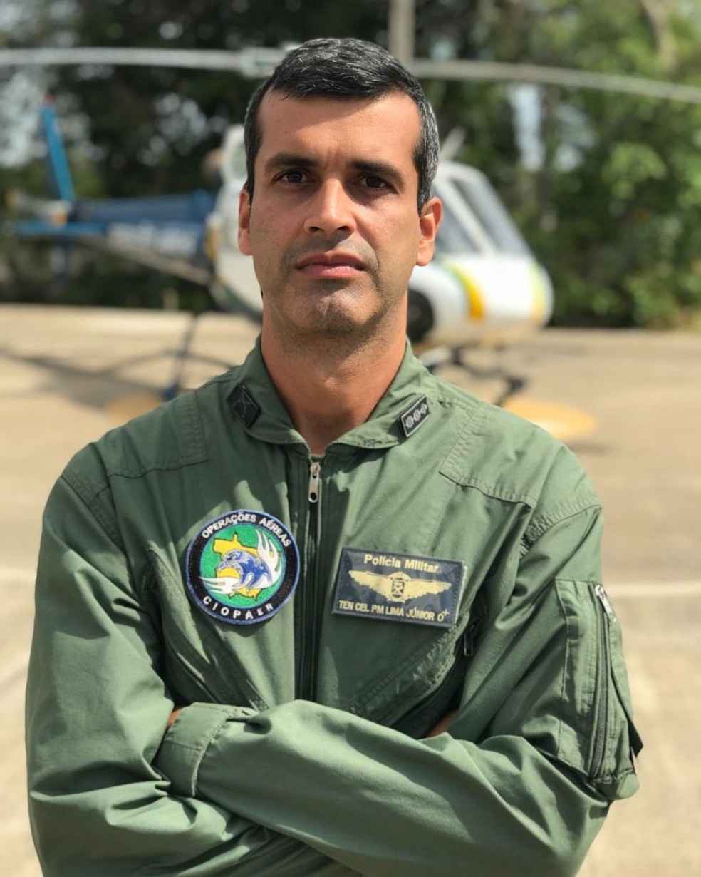 O tenente coronel da Policia Militar Ernesto Xavier de Lima Junior assume o comando do Centro Integrado de Operações Aéreas (Ciopaer) — Foto: CIOPAER