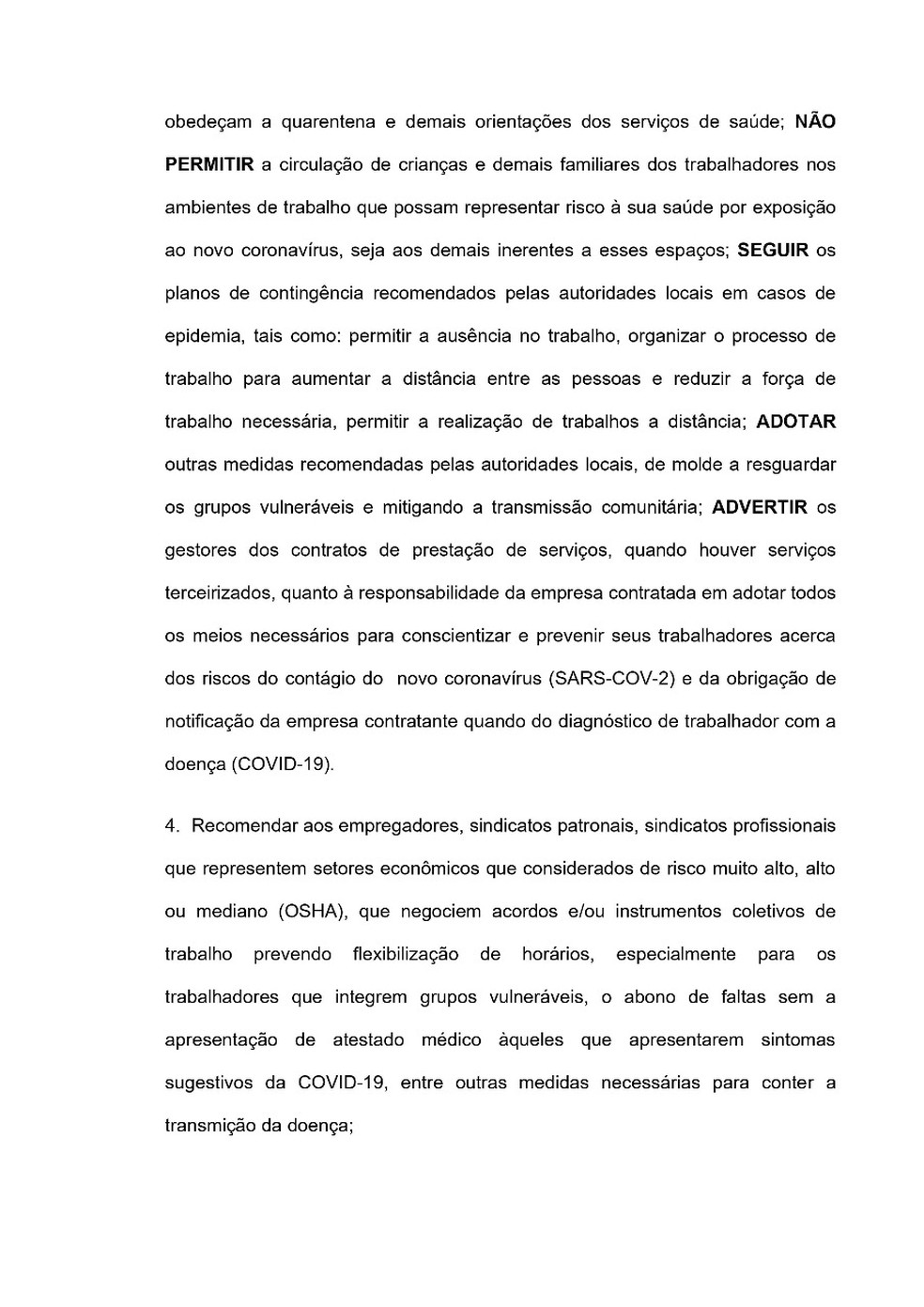 Nota Técnica MPT — Foto: Ministério Público do Trabalho