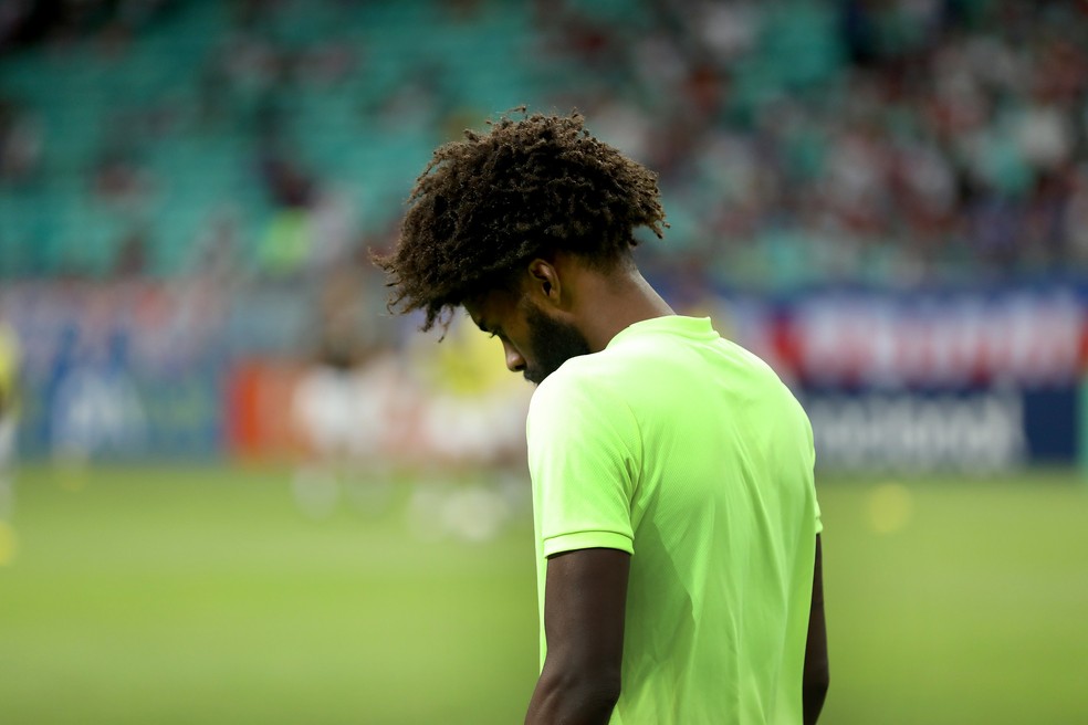 Luiz Henrique sofreu piada sobre cabelo — Foto: Felipe Oliveira / EC Bahia / Divulgação