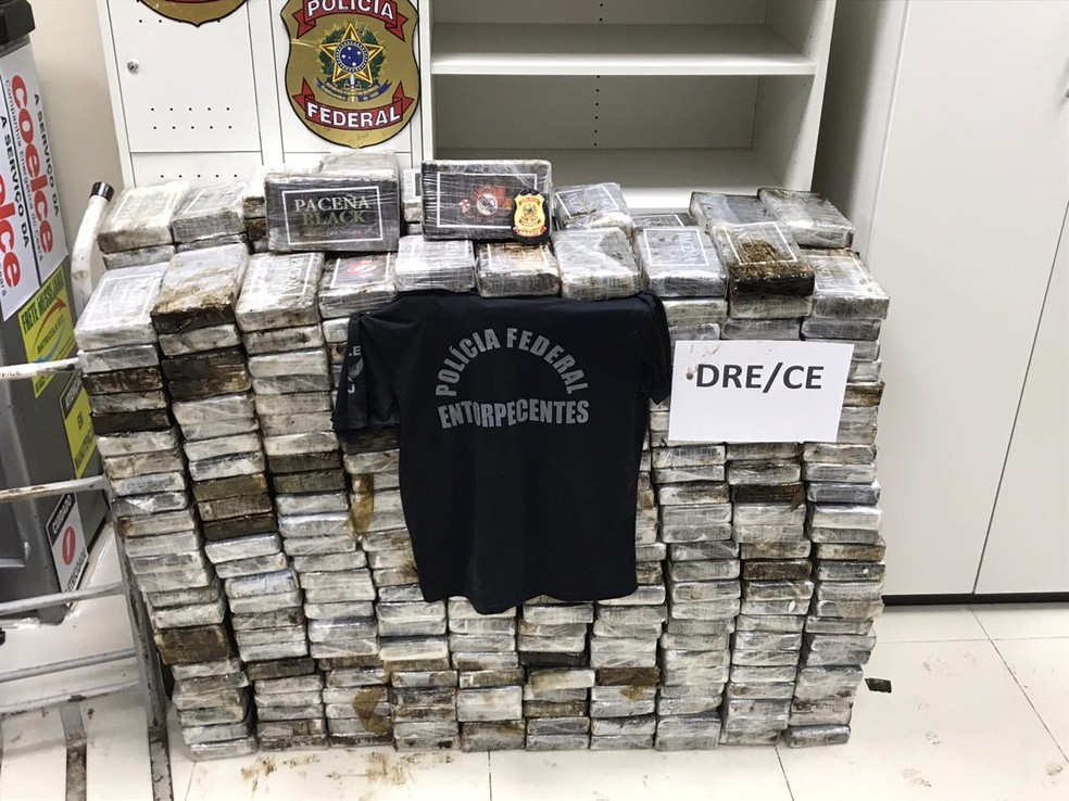 Os mais de 500 quilos de cocaína foram distribuídos em tabletes e escondidos dentro do caminhão-tanque — Foto: Foto: PF/Divulgação