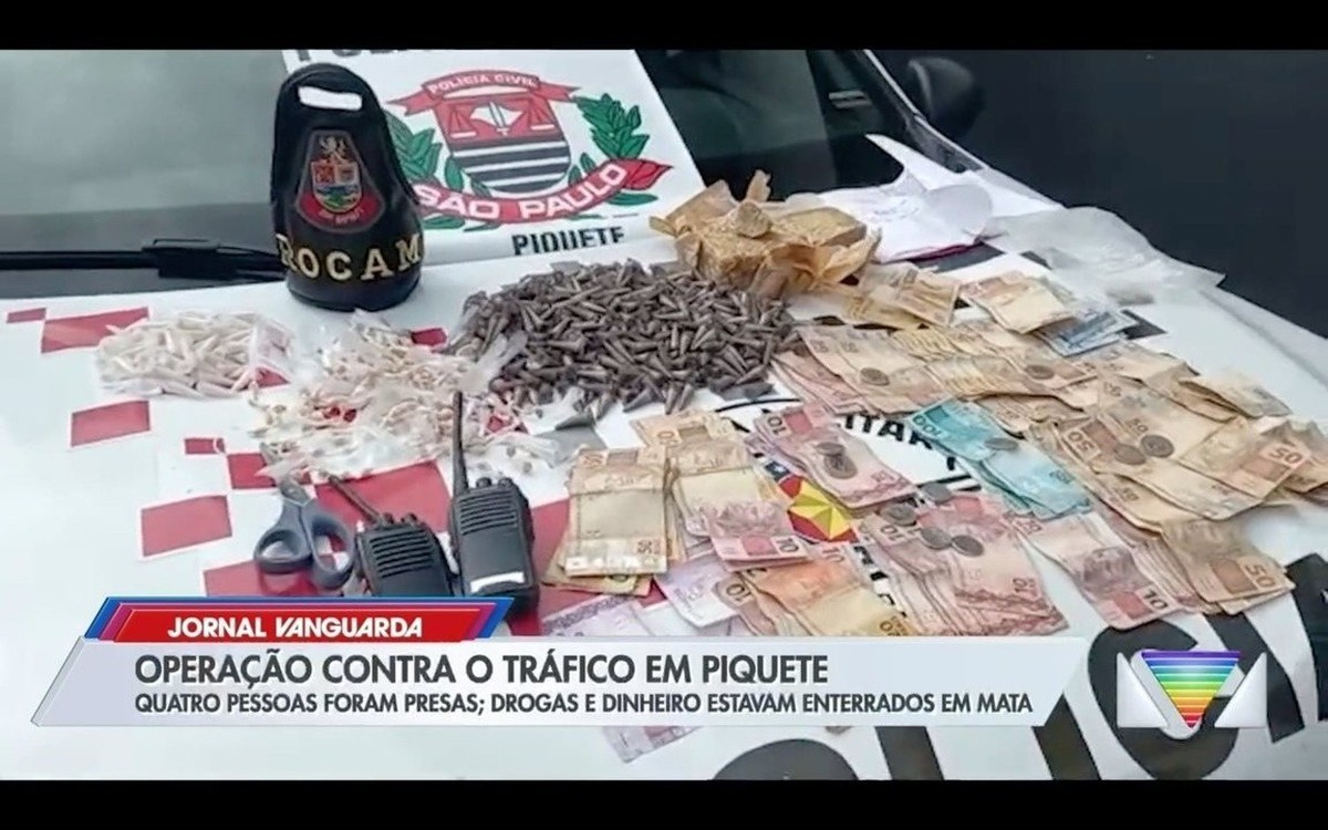 Quatro são presos em operação contra o tráfico de drogas em Piquete, SP