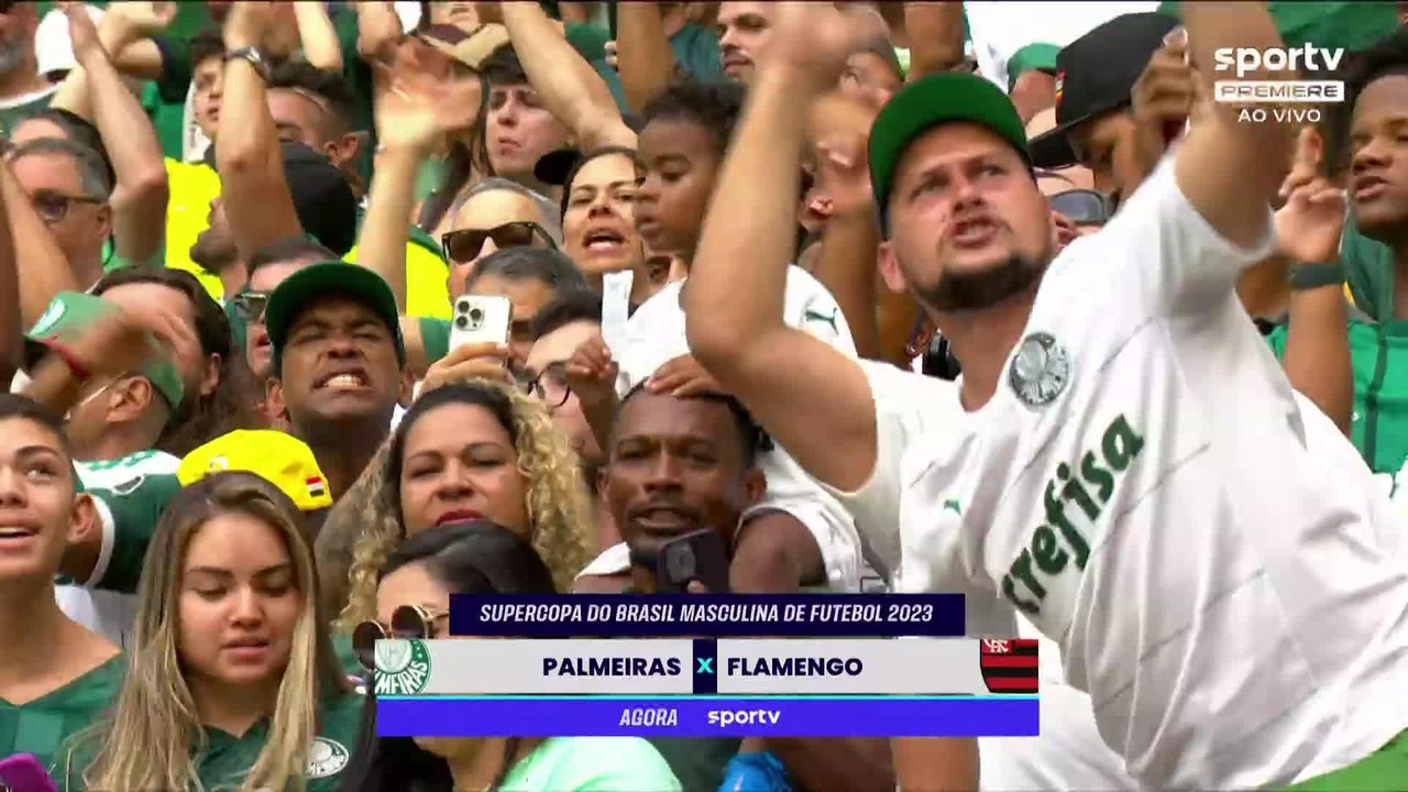 Pai de Endrick vibra no meio da torcida do Palmeiras