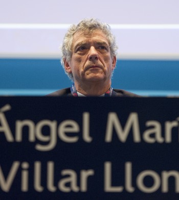 Ángel Villar, presidente da Federação Espanhola de Futebol (Foto: JOE KLAMAR / AFP)