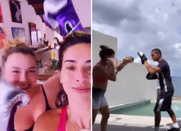 Fernanda Paes Leme Treina Com Alice Wegmann Na Bahia Revista Glamour Celebridades