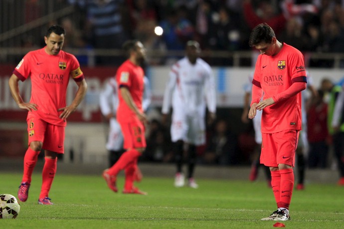 Messi Xavi Barcelona Sevilla (Foto: REUTERS)