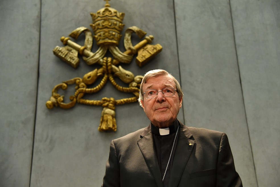 Tesoureiro do Vaticano, cardeal George Pell, Ã© acusado de crimes sexuais (Foto: ALBERTO PIZZOLI / AFP)