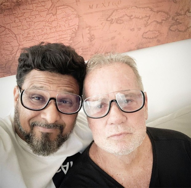 Adriano Medeiros e Luiz Fernando Guimarães (Foto: Reprodução / Instagram)