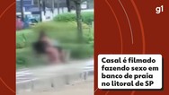 Casal ignora 'curiosos' e faz sexo em plena luz do dia em praia de SP; VÍDEO