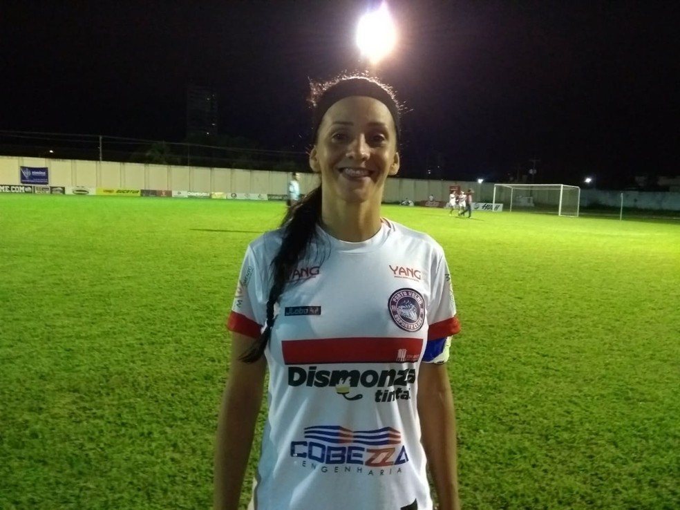 Rosinha capitã do Porto Velho fala de torcida por companheira que está no Palmeiras — Foto: Jheniffer Núbia 