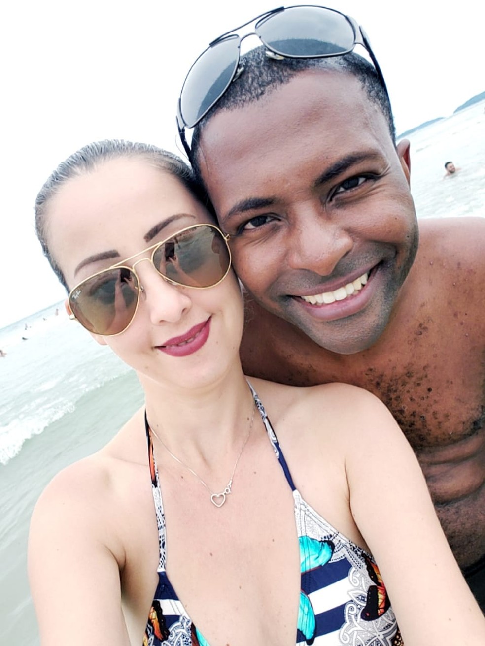Vivian e o marido passavam as festas de fim de ano em Ubatuba quando resolveram fazer o passeio  â€” Foto: Vivian Carolina Cataldo/ Arquivo pessoal