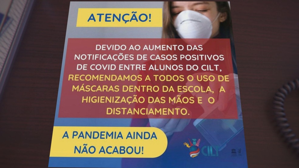 Centro de Línguas do DF alerta para salto de casos positivos de Covid — Foto: TV Globo/Reprodução