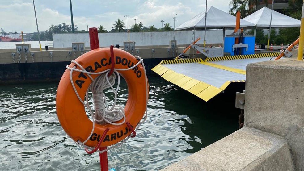 Governo Estadual afirma que o novo atracadouro vai proporcionar melhorias na logística operacional e no acesso à embarcação — Foto: Divulgação Governo do Estado