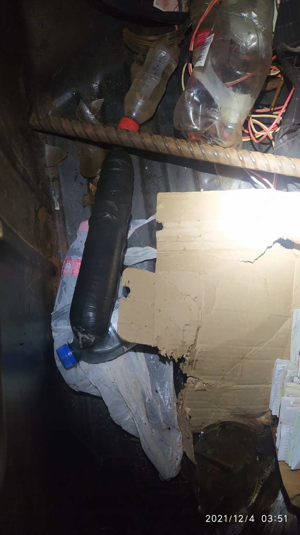 Destacamento da PM foi bloqueado pelos suspeitos na cidade — Foto: Divulgação/PM