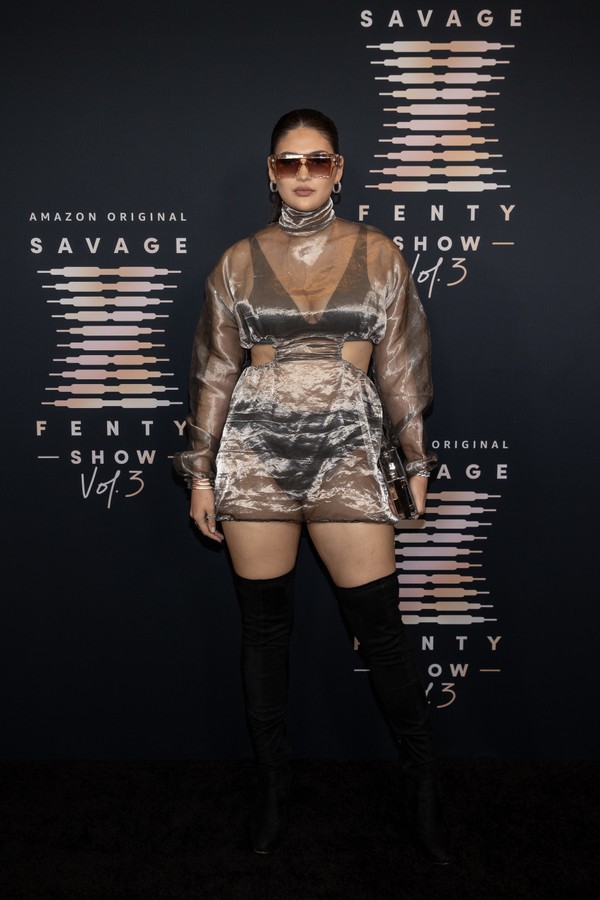 Natalie Nootenboom no desfile da Savage X Fenty Vol. 3 (Foto: Getty Images)