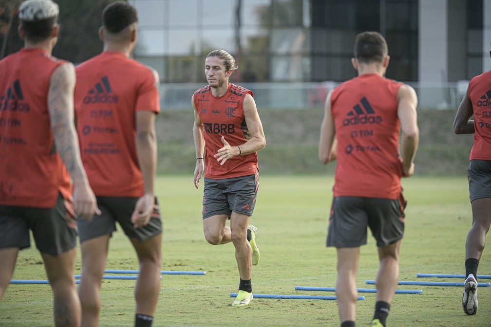 Filipe Luis Flamengo — Foto: Alexandre Vidal / Flamengo