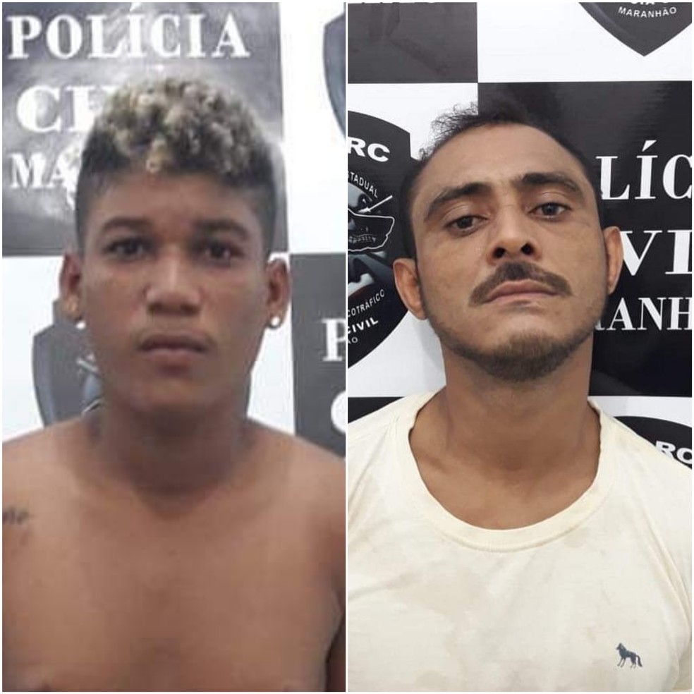 Matheus Gabriel da Silva Vasconcelos e Matheus Gabriel da Silva foram presos por tráfico de drogas em Timon — Foto: Divulgação/Polícia Civil