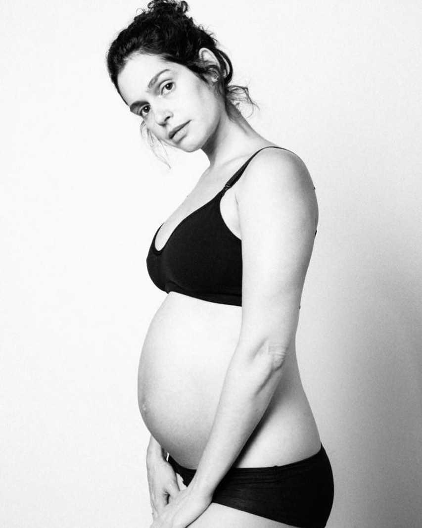 Maria Flor aos sete meses de gravidez (Foto: Jorge Bispo)