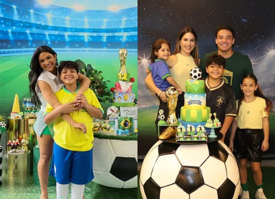 Yhudy, filho de Mileide Mihaile e Wesley Safadão, ganha festas da Copa do Mundo em seus 12 anos
