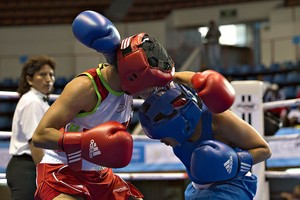 Marlen Esparza Sulem Urbina boxe (Foto: AFP)