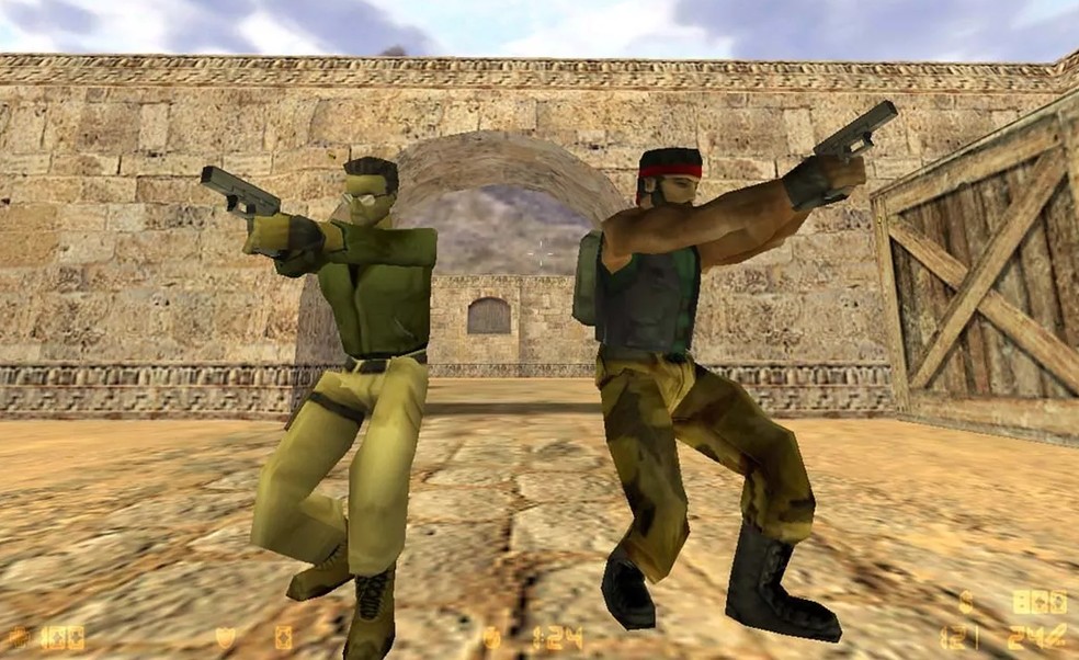 Counter-Strike 1.6 foi exemplo de jogos de tiro para PC e inspira sucessos da atualidade, como Valorant — Foto: Divulgação/Valve