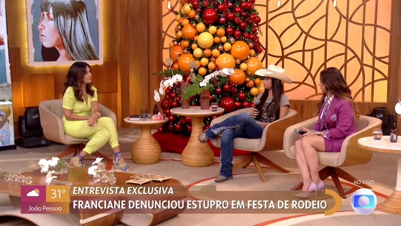 Franciane Andrade participou do Encontro com Fátima Bernardes nesta quinta-feira (9/12) (Foto: Reprodução/Globoplay)