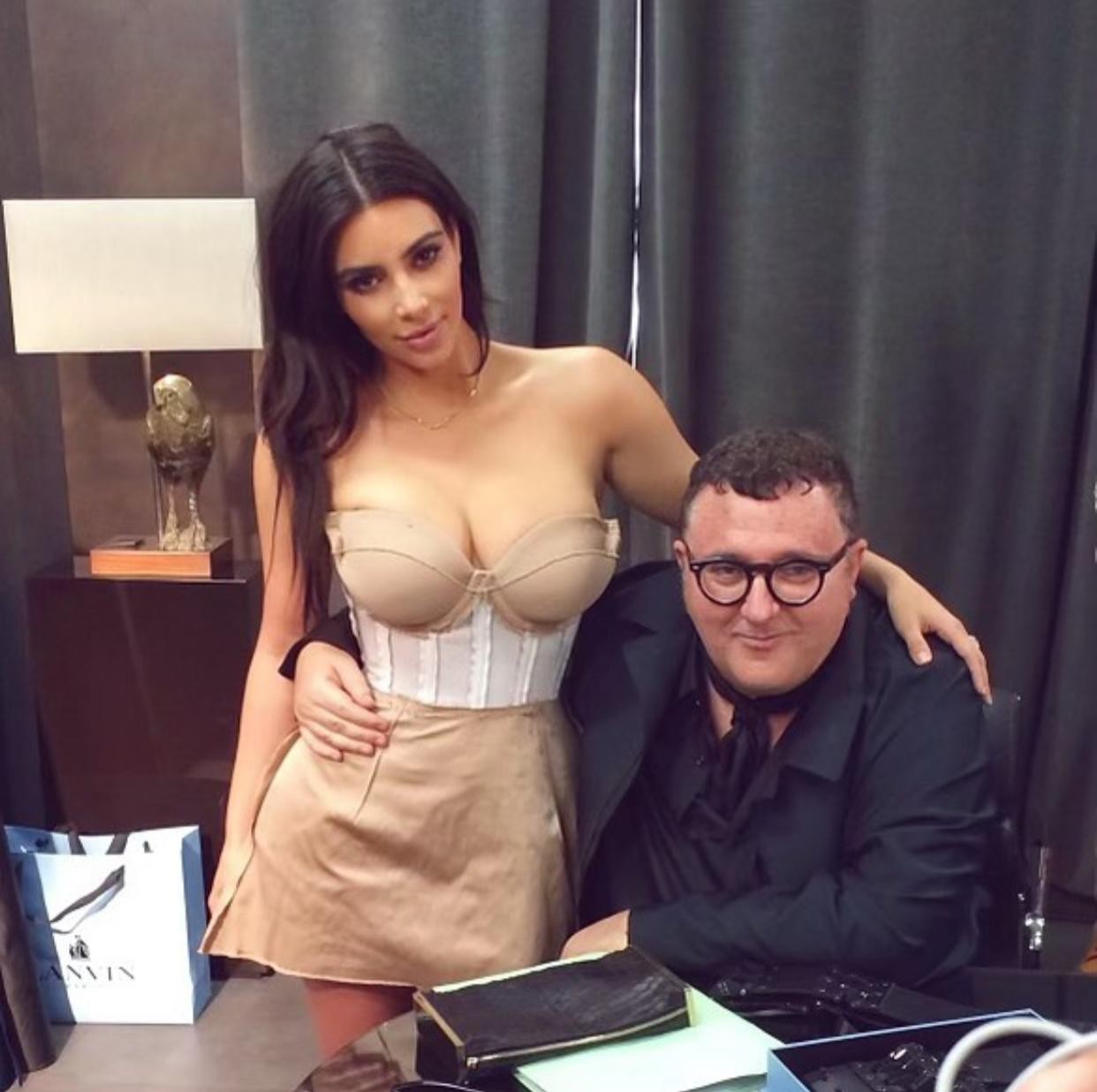 Alber Elbaz e Kim Kardashian  (Foto: Reprodução/Instagram)