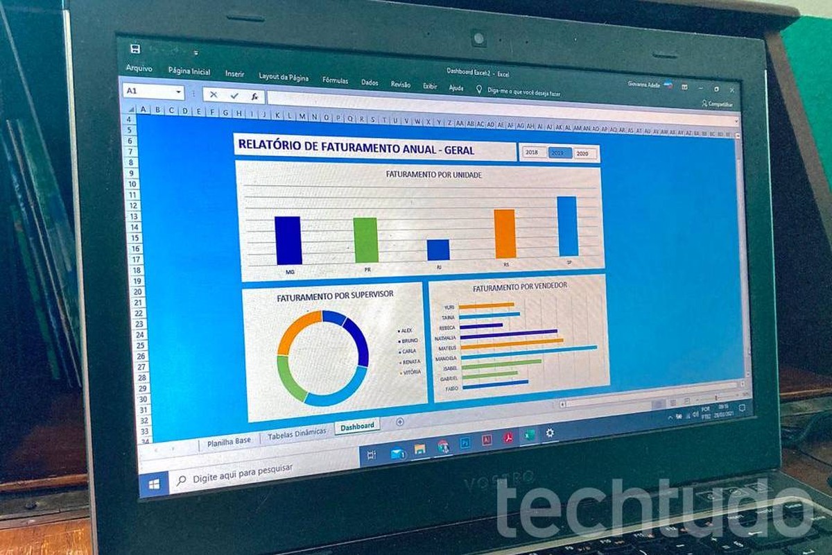 Como criar dashboard no Excel Produtividade TechTudo