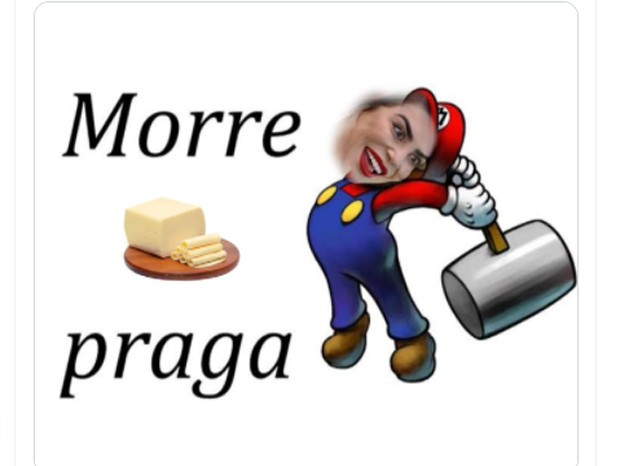 Naiara batendo no queijo na prova do líder do BBB22 vira meme (Foto: Reprodução/Twitter)