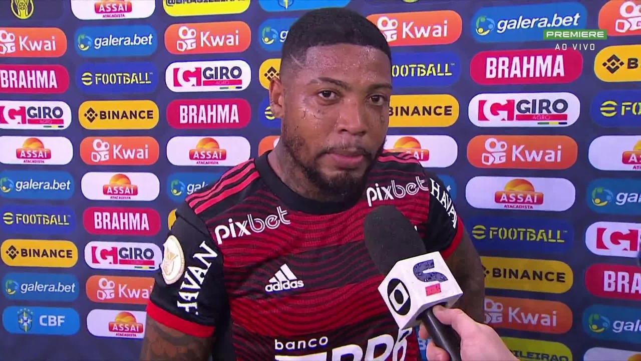 Marinho chora após fazer o terceiro gol do Flamengo: 'Eu não sou um craque, mas sou um cara muito dedicado'
