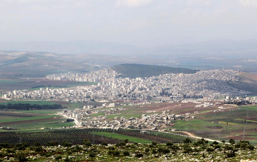 Imagem aérea mostra território curdo-sírio de Afrin (Foto: Mahmoud Hebbo/Reuters)