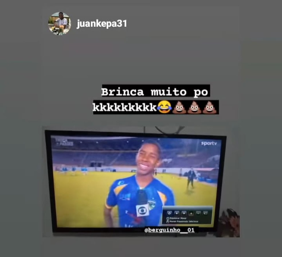 Redes Sociais comentam sobre Berguinho — Foto: Redes Sociais
