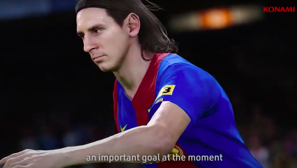 Messi em versão mais jovem no PES 2021 — Foto: Reprodução