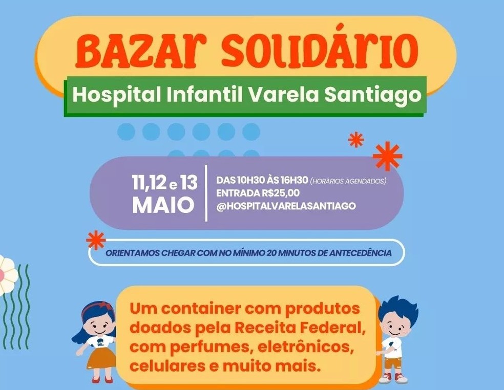 Bazar Solidário do Hospital Infantil Varela Santiago — Foto: Reprodução