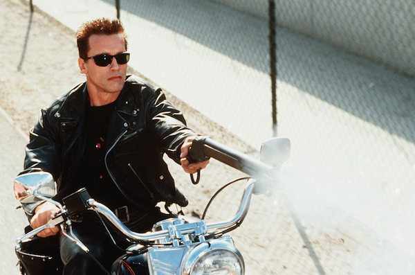 Arnold Schwarzenegger no papel do protagonista da série O Exterminador do Futuro (Foto: Reprodução)