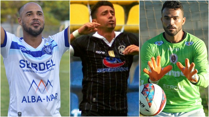 Hércules (Vitória), Santiago (Rio Branco) e Felipe (Desportiva Ferroviária) (Foto: GloboEsporte.com)