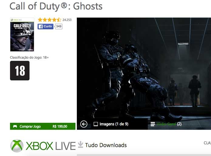 Call of Duty Ghosts na Xbox Live (Foto: Reprodução/Felipe Vinha)
