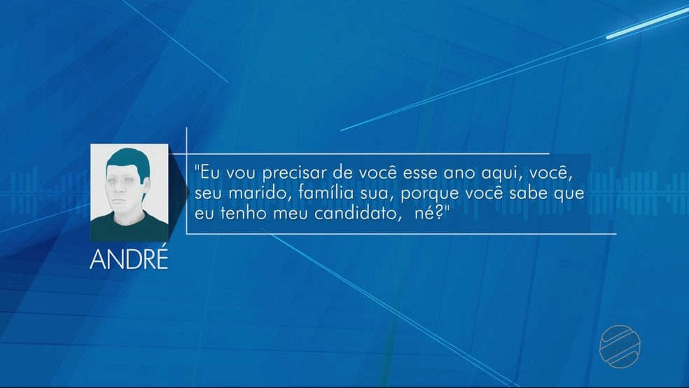 Homem que se identifica como André pediu à vítima que família vote em determinado candidato (Foto: TVCA/ Reprodução)